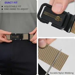lyvi Men Casual Khaki Nylon Belt-picture-26