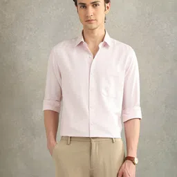 Arrow Men Slim Fit Textured Spread Collar Cotton Formal Shirt-image-76