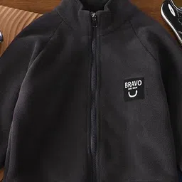 Xsole Girls Brand Logo Knitted and Woven Jacket image 2