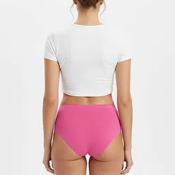 FiveFlag Women Pack Of 6 Combed Cotton Mid-Rise Hipster Briefs image 2