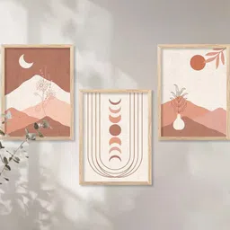 walllane Boho Wall Art With Frame Home Decor Wall Painting For Living Room Office Bedroom-picture-30