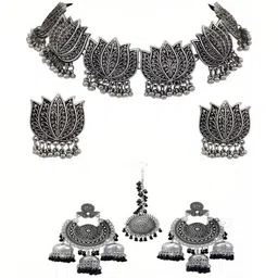 N S G Silver Plated Beaded Jewellery Set-picture-17