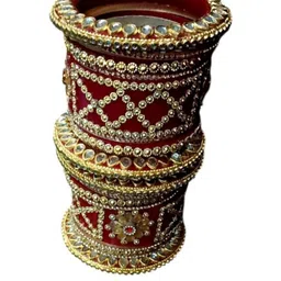 NASEEM BANGLES Set of 18 Artificial stone & Beads Studded Bangles image 2