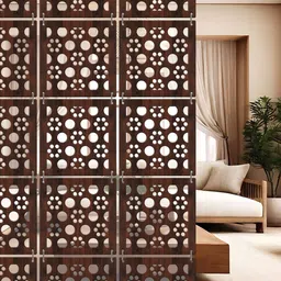 RANDOM Brown Floral Window Blinds image 1