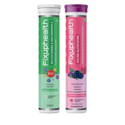 Fixuphealth Set Of 2 Glutathione Vit C AloeVera -15 Tablet & Multivitamins- 20 Tablets-image-10