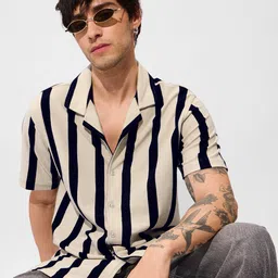 The Souled Store Men Opaque Striped Casual Shirt image 1