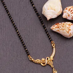 BELWICK Gold-Plated American Diamond Studded Mangalsutra-picture-42