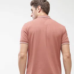 TURMS Men Anti Odour Solid Polo Collar Cotton T-shirt image 5