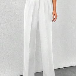 Next One Women Smart High-Rise Pleated Korean Trousers-image-32
