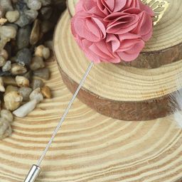 House of Pataudi Pink Floral Brooch-picture-41