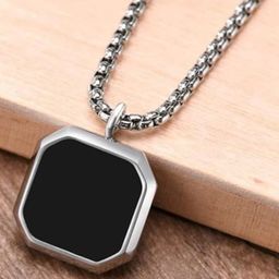 J.S ENTERPRISES Adults-Unisex Square Pendants with Chains-picture-38