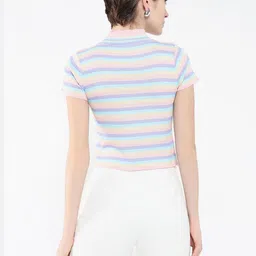 SHOWOFFFF Striped Crop Top image 4