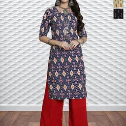HERE&NOW Women Pack of 3 Ethnic Motifs Printed Kurta-picture-28