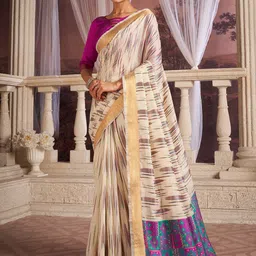 sarha SARHAStriped Zari Chanderi Saree-picture-28