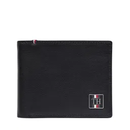 Tommy Hilfiger Men Textured Leather Brand Logo Two Fold Wallet-image-10