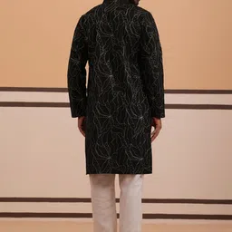 Jompers Men Ethnic Motifs Embroidered Regular Thread Work Kurta with Pyjamas image 3