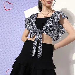 StyleCast X SERA Women Floral Printed V-Neck Pure Cotton Top-picture-27