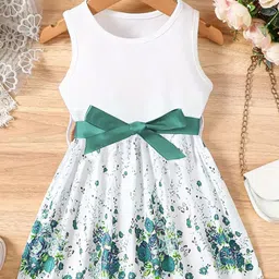 YK Floral Print Fit & Flare Dress-image-6