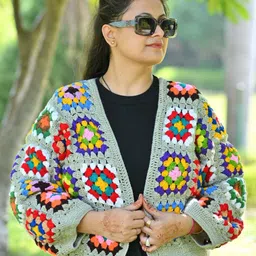 WINDROP SOLUTIONS Women Colourblocked Cardigan with Embroidered Detail image 5