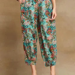 Fabindia Women Floral Printed Loose Fit Pure Cotton Salwar-picture-39