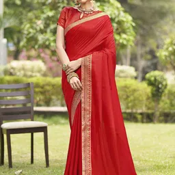 Anouk Rustic Embroidered Silk Blend Designer Saree-picture-27