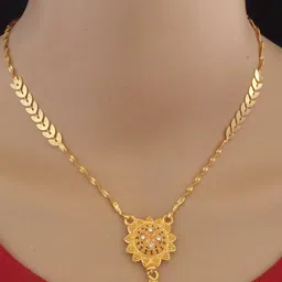 Ramdev Art Fashion Jwellery Brass Gold Plated Mangalsutra-picture-36