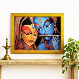 Sassyco Multicoloured & Blue MDF Religious Wall Paintings image 3