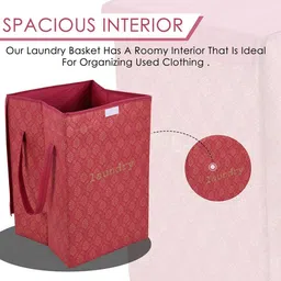 Kuber Industries 6-Pcs Maroon Printed Laundry Bags image 3