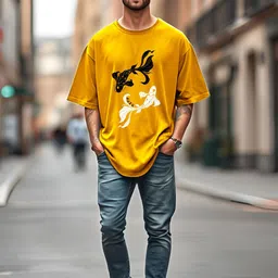 AUSK Men Printed Applique T-shirt image 4