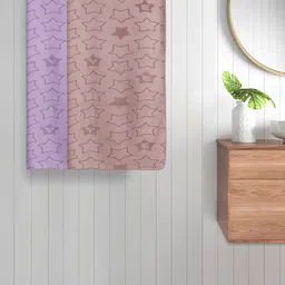 Myntra Elegant Homes Purple & Brown 2 Printed Cotton 350 GSM Bath Towel-picture-33