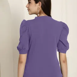 Metronaut Pack Of 2 Women Peplum Puff Sleeve Regular Top image 5