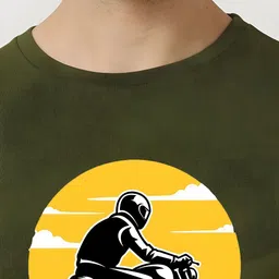 KaamBhari Graphic Printed Round Neck Regular Fit Cotton T-shirt image 2