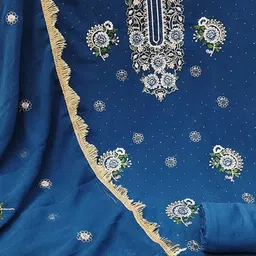 Peachmode Embroidered Unstitched Dress Material-picture-44