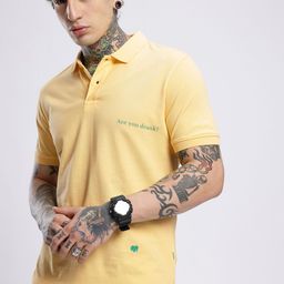 glitchez Cool Vibe Minimal Typography Printed Polo Collar T-shirt-picture-17