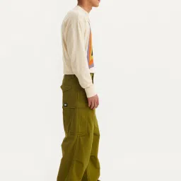 levi's Men's Olive Loose Fit Cargo Trousers image 4