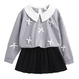 StyleCast x Revolte Girls Peter Pan Collar Sweatshirt With Skirt-picture-6