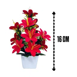 Anandani Fashion Red 6 Pieces Artificial Flower image 4