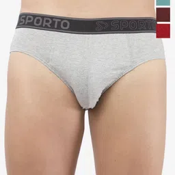 Sporto by Macho Pack Of 4 Combed Cotton Low-Rise Briefs Sprto-M1010_G1-M1-Prt1-R1-XL-picture-33