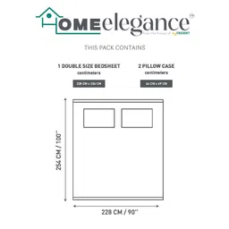 mytrident HOME ELEGANCE Mauve Floral 120 TC Queen Bedsheet with 2 Pillow Covers image 3