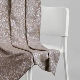 haus & kinder Shadow Garden Brown & White Floral Printed Room Darkening Window Curtain image 4