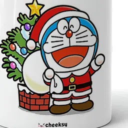 Mr UVD White & Red Cartoon Character Printed Ceramic Glossy Mug 300 ml-picture-13
