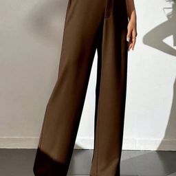 Next One Women Smart Straight Fit High-Rise Easy Wash Trousers-image-49