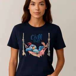 Anikmart Women Angry Birds Printed Pure Cotton T-shirt-image-16