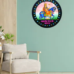 SHRI KHATU SHYAM CREATION Black & Navy Blue Religious Printed Wall Photo Frame image 4