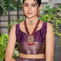 MORDEN MUSE Woven Design Zari Banarasi Saree image 3