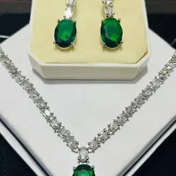 TIYARA Silver-Plated Brass Jewellery Set-picture-25