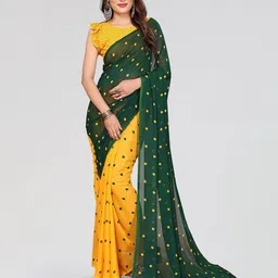 Moda Rapido Polka Dot Printed Half and Half Saree-picture-33