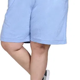cupid Solid Women Blue Regular Shorts-picture-21