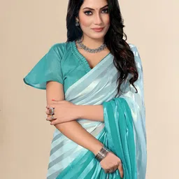 Moda Rapido Striped Satin Saree With Blouse Piece-picture-39