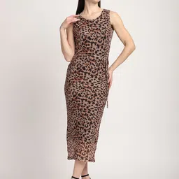 R&B Animal Printed Sheath Midi Dress-picture-40